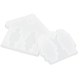 FARUTA 2 moldes de resina para llavero, moldes de fundición, llaveros para parejas de bricolaje, colgantes caseros (color: blanco)