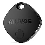 ATUVOS Localizador de Objetos Bluetooth 1 Pack Negro, Smart Air Tracker Tag Funciona con Buscar Apple (Sólo iOS, Android no Compatible), Buscador para Llaves, Billeteras, Equipaje.Batería Reemplazable