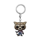 Funko Pop! Keychain: Marvel - Guardians of The Galaxy 3 - Rocket Raccoon - Guardianes de la Galaxia - Minifigura de Vinilo Coleccionable Llavero Original - Relleno de Calcetines - Idea de Regalo