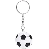 AUTOZOCO Llavero plastico en forma de pelota futbol - cuelga llaves - llavero balón de futbol - Llavero Modelo Esferico - Llavero - Detalle - 4 cm