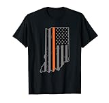 Equipo de línea naranja delgada de rescate de búsqueda avanzada Indiana K9 Camiseta