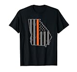 Camisa de rescate de búsqueda avanzada de Georgia Thin Orange Line Gear Camiseta