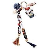 ABOOFAN 1 llavero de estilo japonés hecho a mano bordado flor gato bolsa colgante