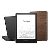 Kindle Paperwhite Signature Essentials Bundle con Kindle Paperwhite Signature Edition (32 GB, sin publicidad), Funda de corcho de calidad superior de Amazon y Base de Carga Inalámbrica Made for Amazon