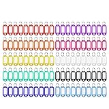 Yoosso 100 Llaveros de Plástico para Escribir con Llaveros, Etiquetas Identificador Llaves para Llaves Maletas Mascotas Marcadores (10 Colores)