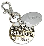 Llavero con diseño de padrino gay y fabuloso en bolsa de regalo – LT137