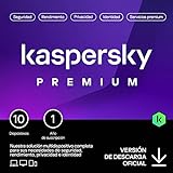 Kaspersky Premium Total Security 2023 | 10 Dispositivos | 1 año | Anti-Phishing y Firewall | VPN ilimitada | Gestor de contraseñas | Control parental | Soporte 24/7 | PC/Mac/Móvil | Código por email