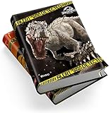 Diario escolar Jurassic World Dinosaurios Allert Detected 2023/2024 F.to Standard 19 x 14 cm + llavero de dinosaurio + regalo bolígrafo brillante