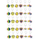 Oneroomone 30 Piezas Mini Llavero Emoji de Cara Redonda, Llavero con Forma de Emoji, Llavero Mini Expresión, para Bolso Mochila Llavero Linda Decoración Fiesta Regalo