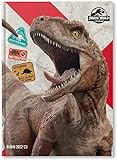 Diario escolar estándar Jurassic World Danger dinosaurio rex 2022/2023 F.to Standard 20 x 14,5 cm + llavero de dinosaurio